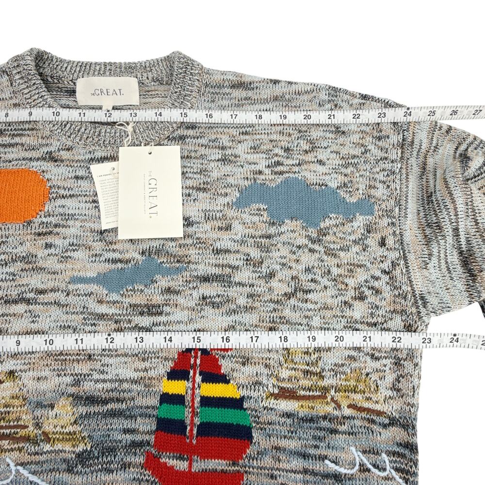 THE GREAT. The Boating Pullover. Sea Breeze Multi 0|XS - Picture 9 of 11